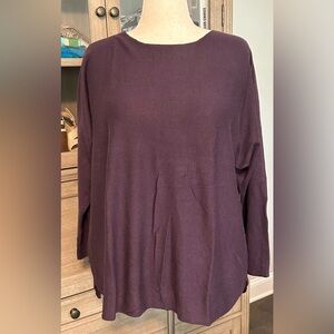 INC Deep Purple fine knit sweater - 1X